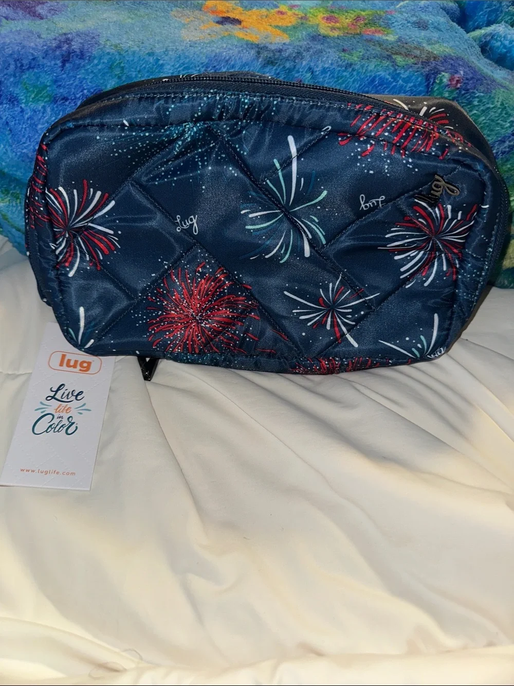 lug Hover Cosmetic Bag w/ Firework Print