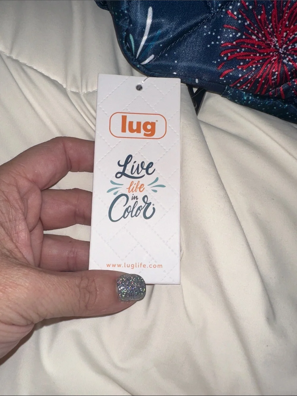 lug Hover Cosmetic Bag w/ Firework Print