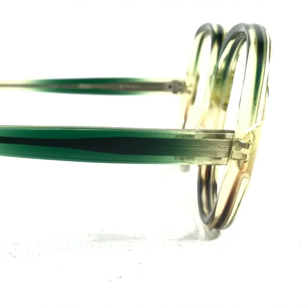 Rodenstock J 202 Eyeglasses Frames Brown Green Round Clear Thick Rim 54-16-130