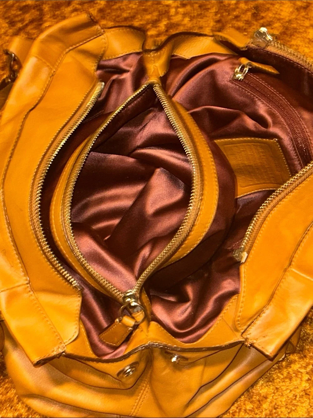 Coach leather shoulder