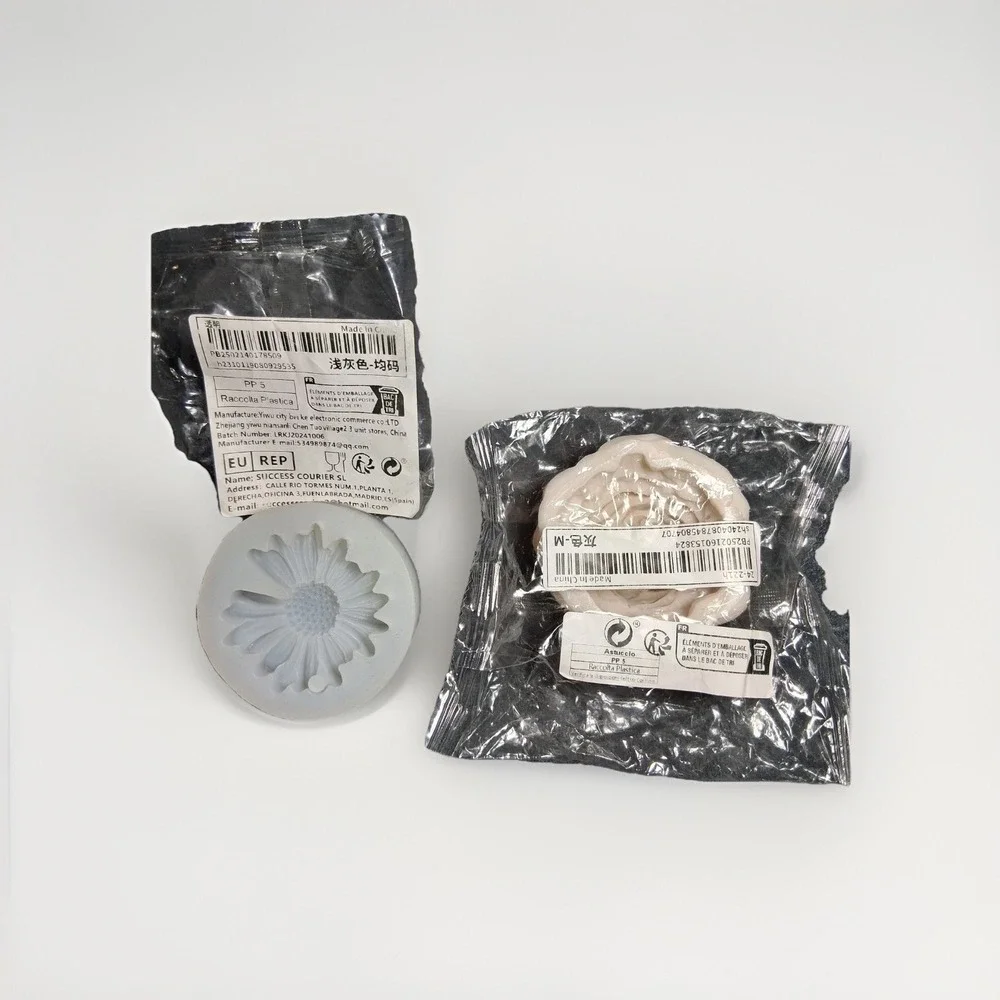 Set of 2 Floral Silicone Molds Daisy and Rose for Soap Candle Resin DIY Crafts