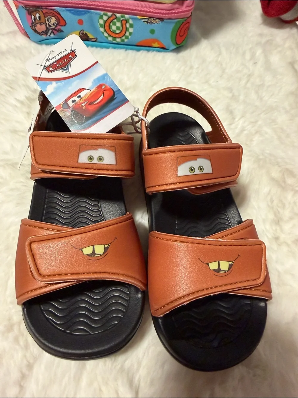 Disney Brown and Black Mater Cars  Kids Sandals size 7