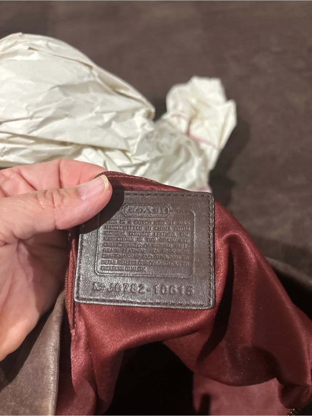 Coach soft pebbled