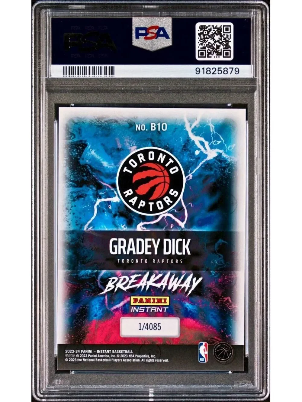 Gradey Dick 2023-24 Panini NBA Breakaway #10 Rookie Card 1 of 4085 PSA 9 Mint