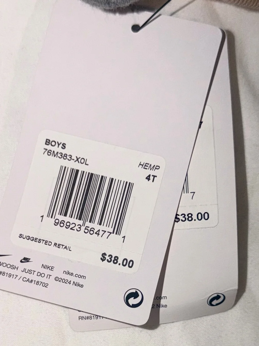 Nike new tags