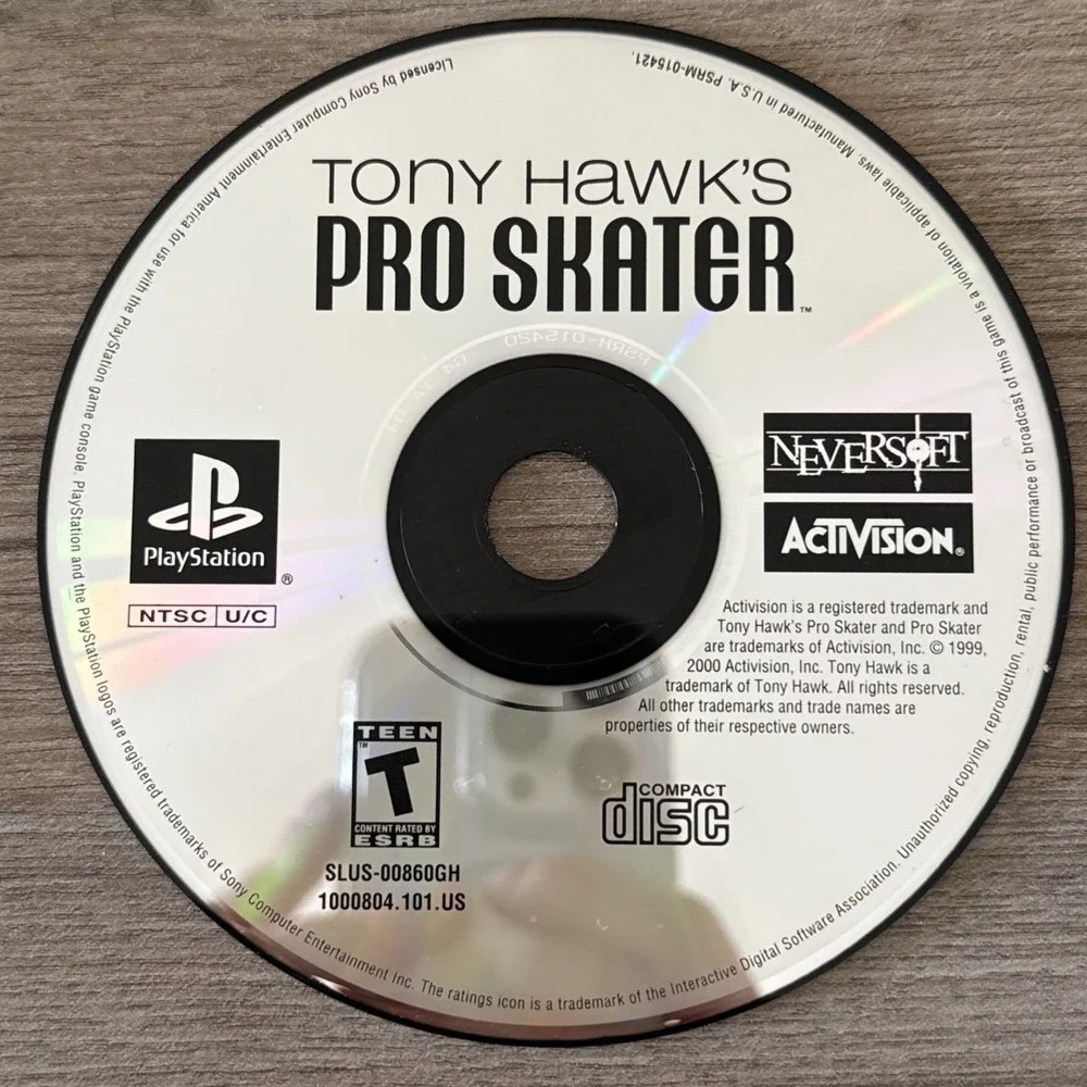 Tony Hawk's Pro Skater (Sony PlayStation 1, PS1) Game Disc Only‎ Tested Working