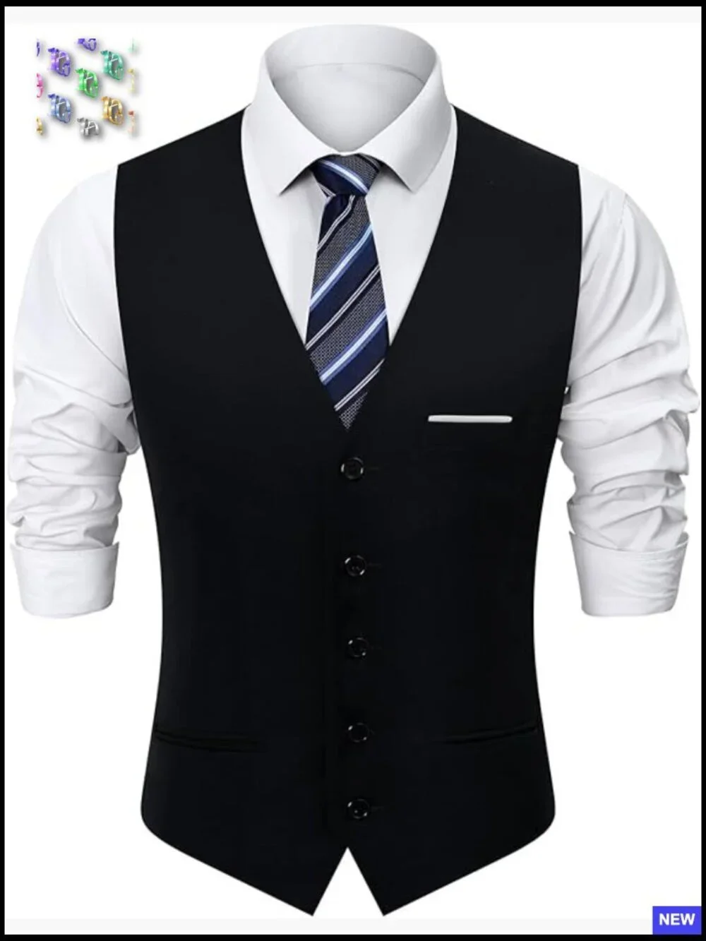Slim Fit Suit Vest Formal Business Waistcoat Classic Elegant Menswear