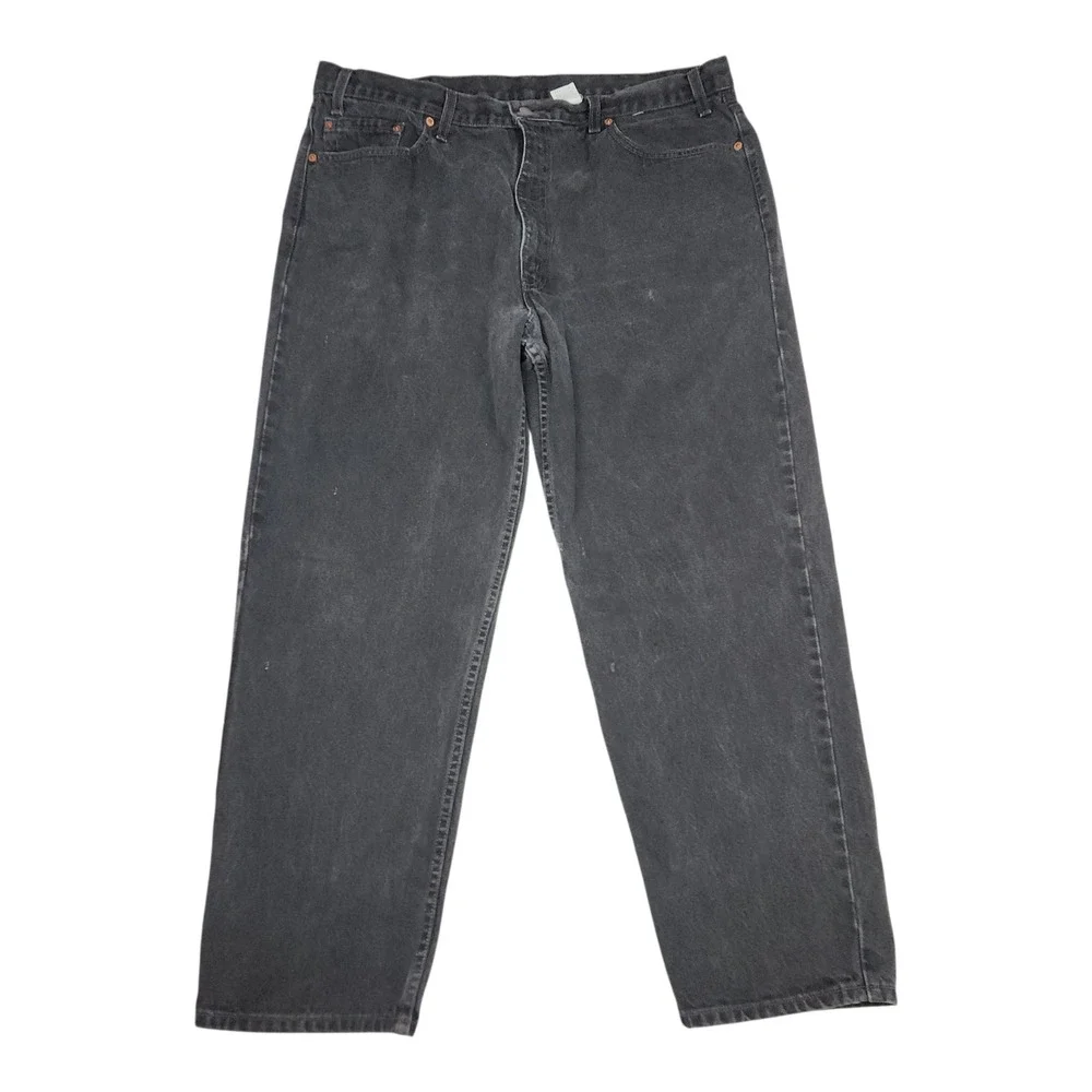 Vintage Y2K 90s Levis 550 Relaxed Fit Jeans 40x29 Faded Black Denim