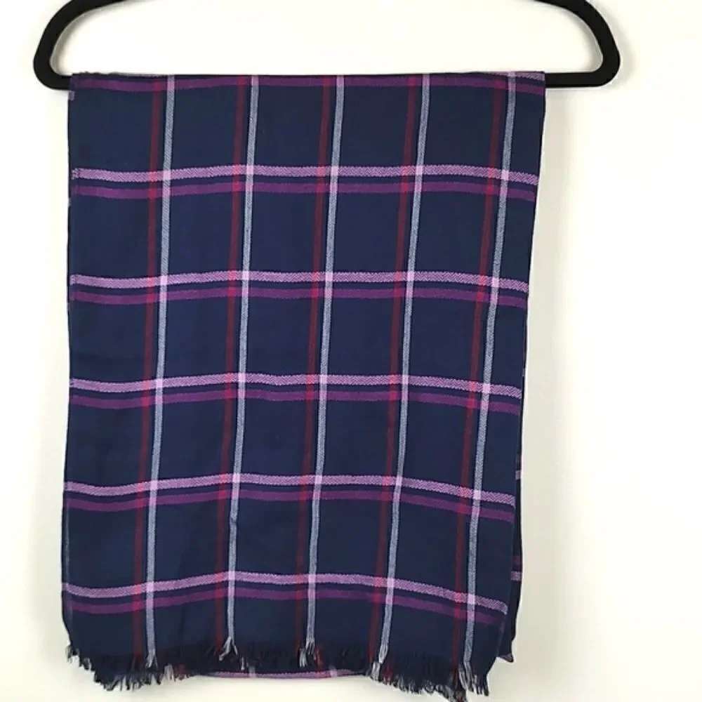 Talbot's Woven Windowpane Plaid Scarf Wrap