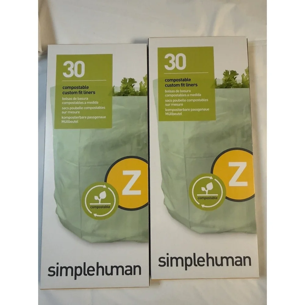 4 L/1.2‎ Gal. Simple Human Z Custom Fit Compostable Liner trash Bags (30-Count)