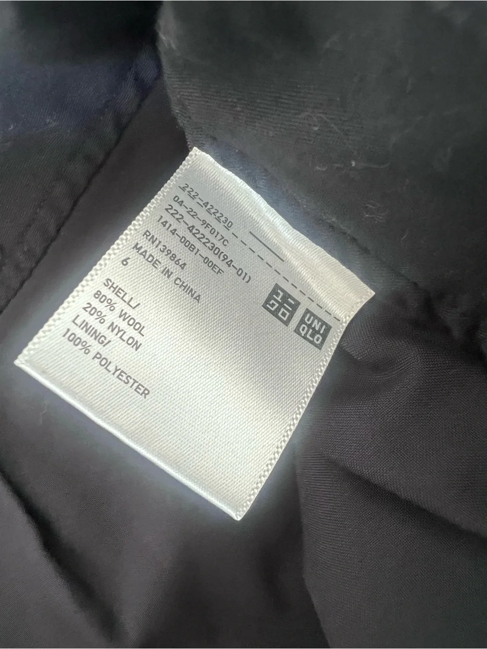 Uniqlo navy plaid