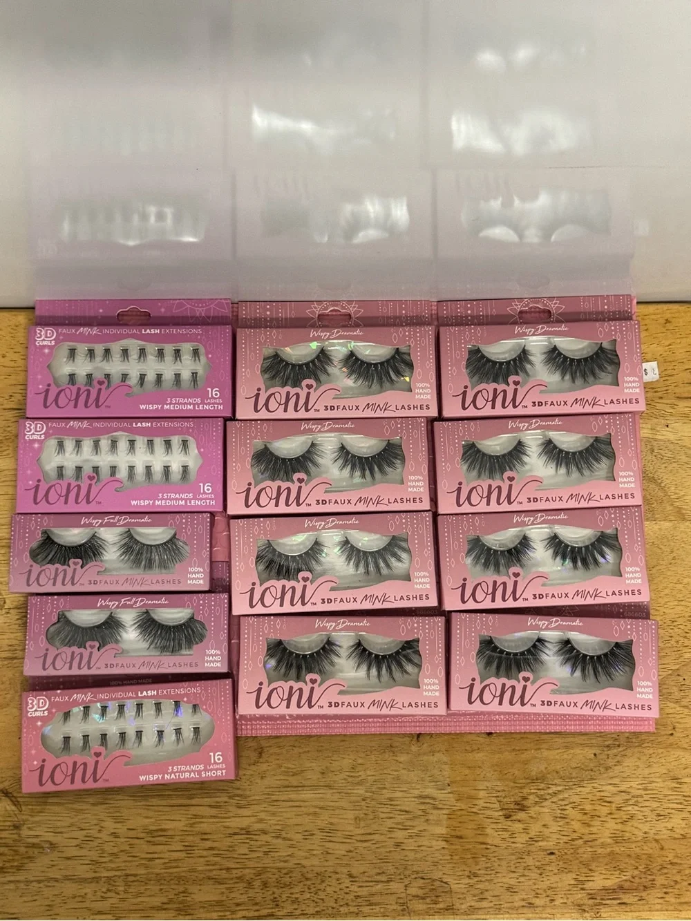 ioni 3D Faux Mink Lashes - Pink Packaging