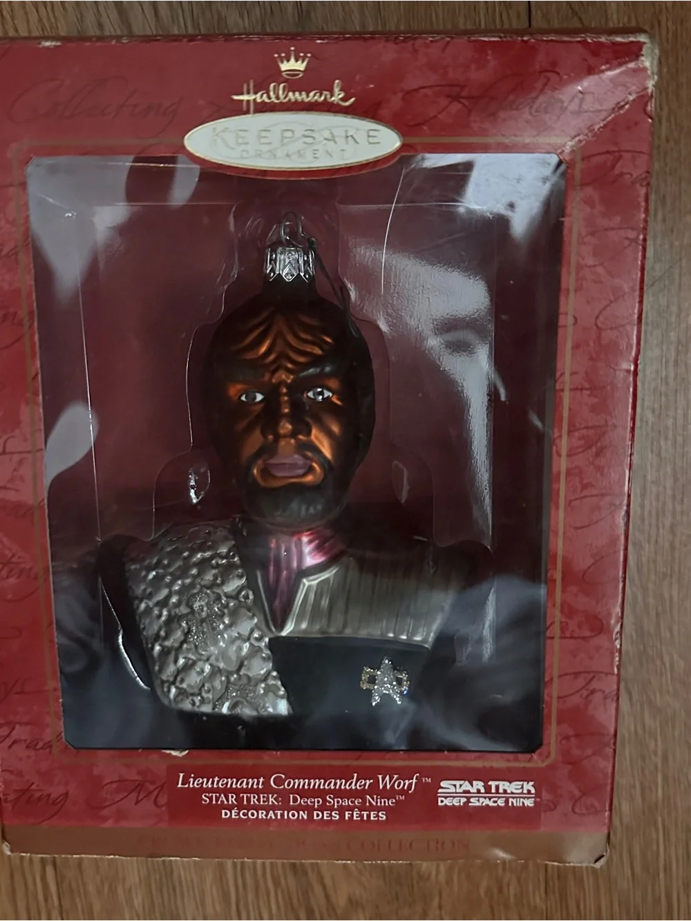 Hallmark Keepsake 1999 Star Trek DS9 Lt. Commander Worf Ornament QXI4139 w/ Box