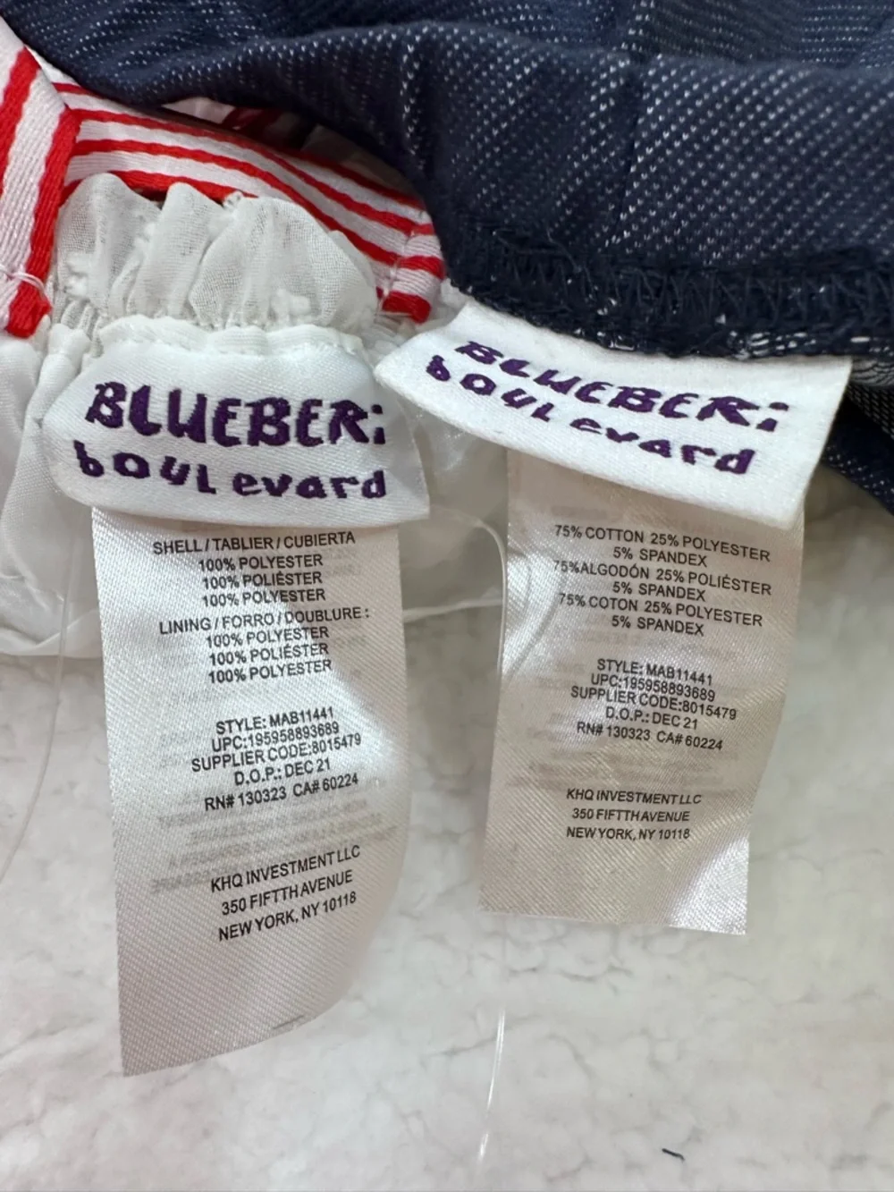 bluebari boulevard red white