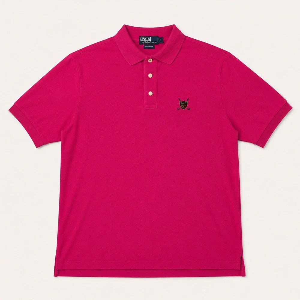 Polo Ralph Lauren Mens XXL Pink Golf Polo Shirt Short Sleeve Cotton Classic