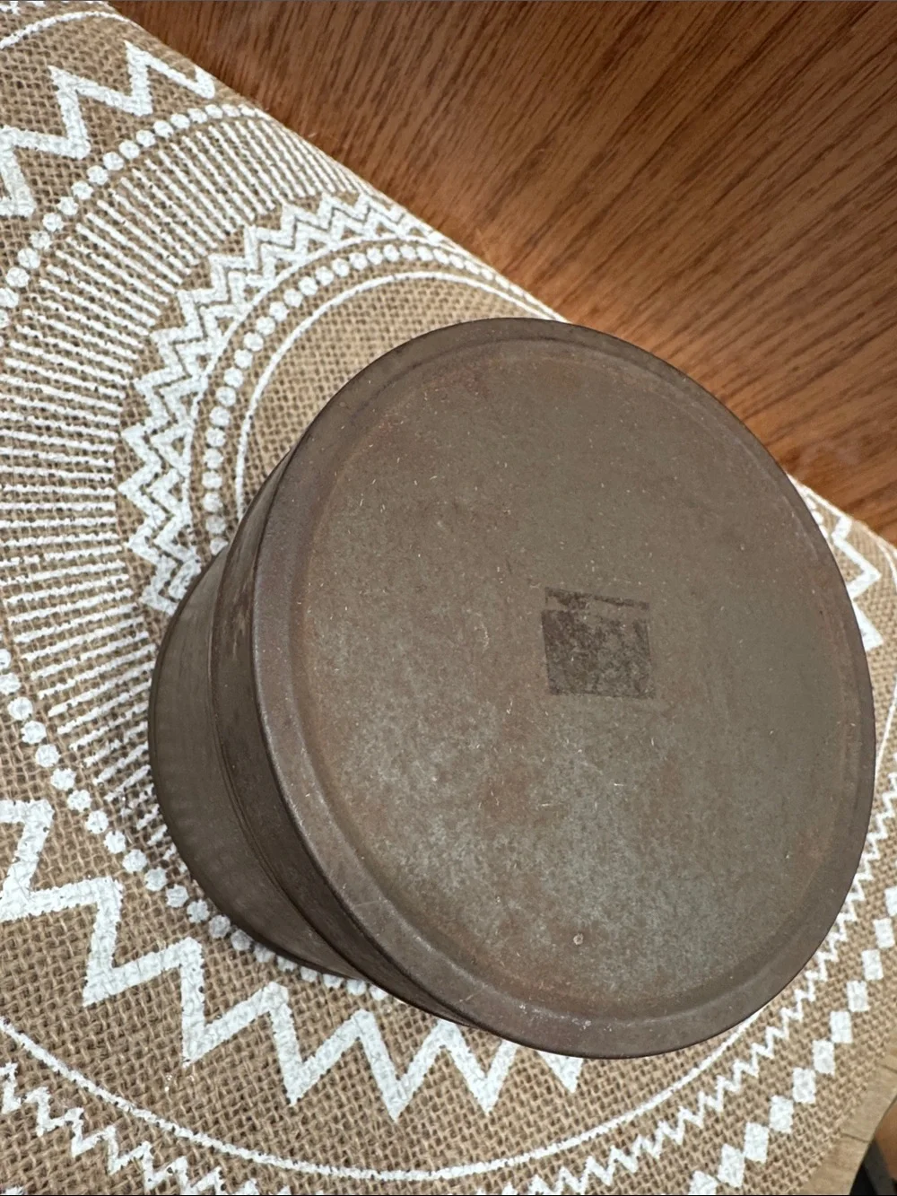 Vintage Round Metal Storage Tin for decor, display, upcycle, small item storage