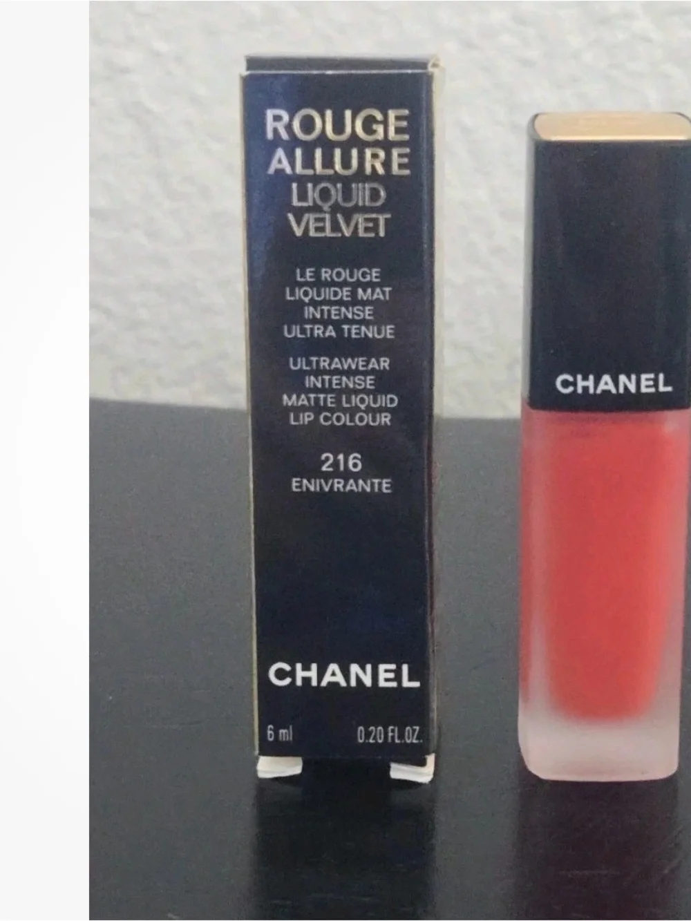 CHANEL Rouge Allure Liquid Velvet Matte Lip Colour 216 Enivrante - Vibrant Red