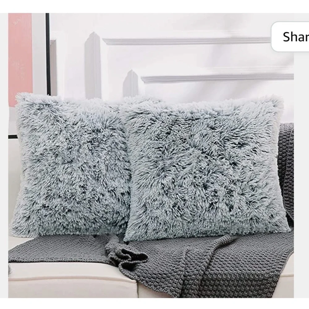 NordECO HOME Luxury Soft Faux Fur Fleece Cushion Cover
