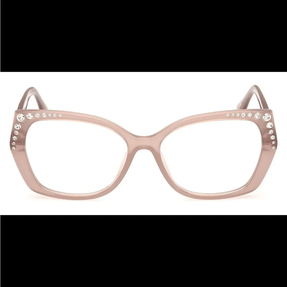 Marciano/Guess GM50001 059 Beige Plastic CatEye Eyeglasses Frame 56-16-145 NEW