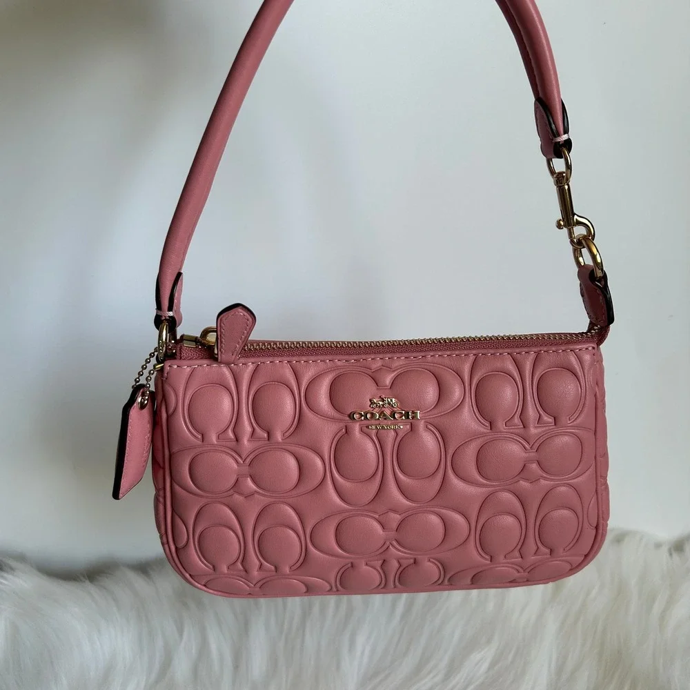 Coach Nolita 19 Pink‎ Quilted Leather Shoulder Bag Excellent