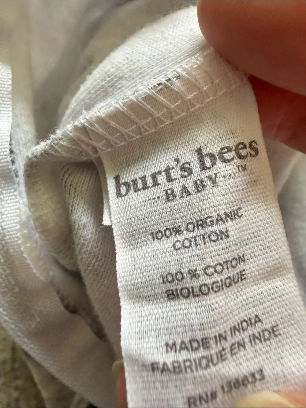 Burts Bees Baby clothing piece