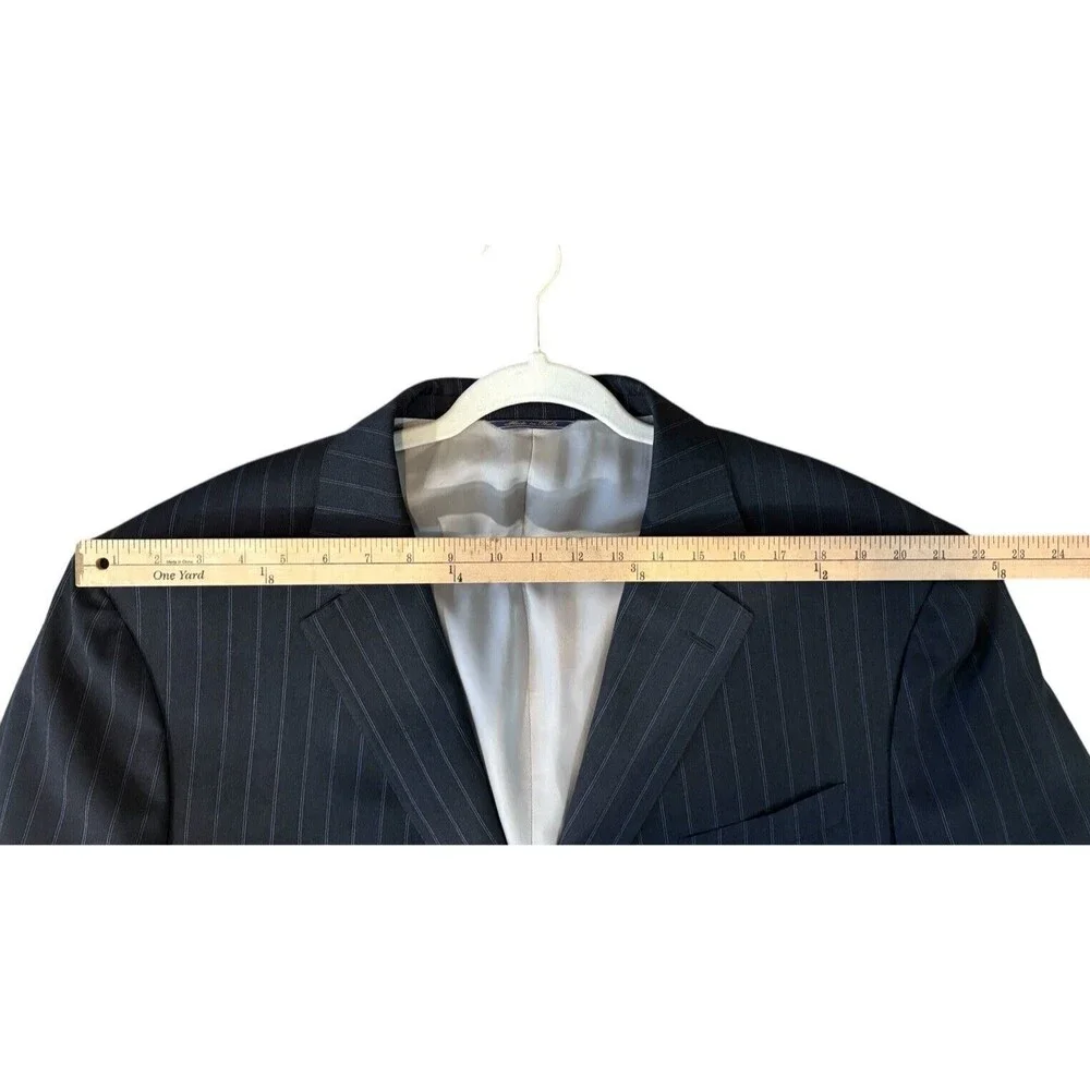 TRUSSINI Charcoal Gray Pinstripe Suit Jacket Blazer Men's Size 54 US IWS Wool