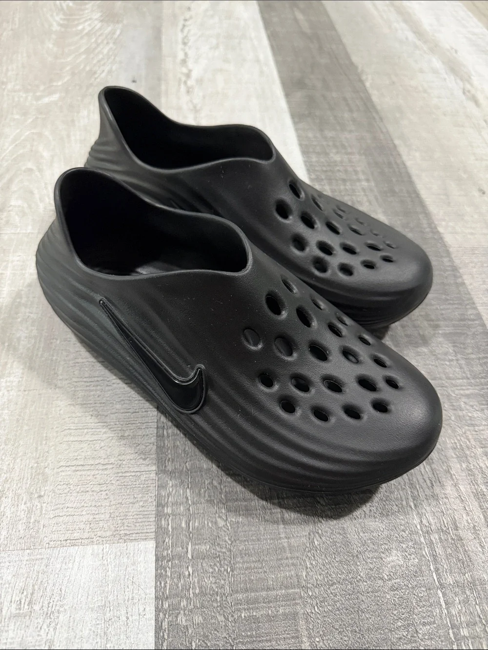 Nike Black ReactX Rejuven8 Slip-Ons