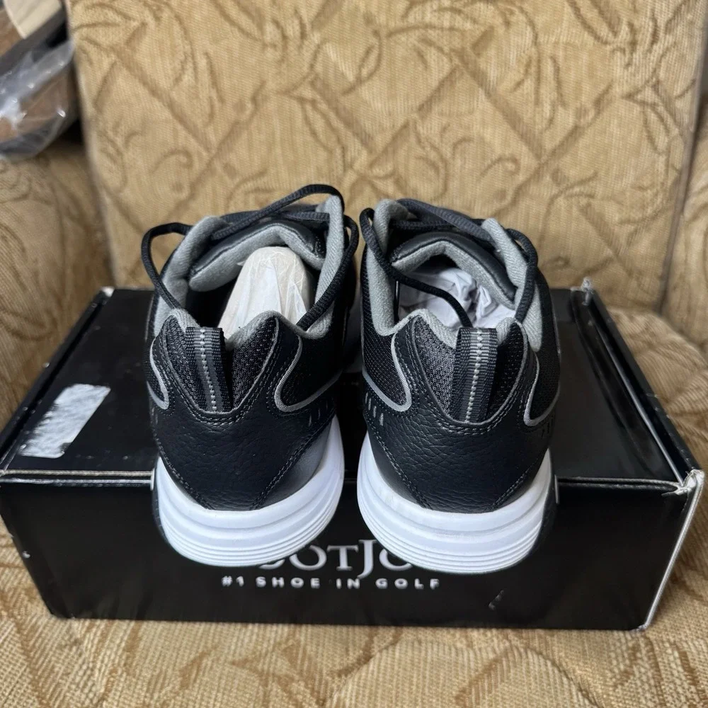 New FootJoy Golf Specialty Sneakers All Over‎ Black Men's Size 8.5 Extra Wide
