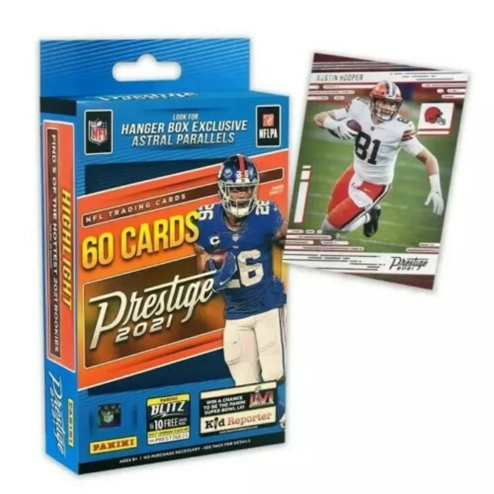 2021 Panini Prestige NFL Football Trading Cards Hanger Box Pack of 60