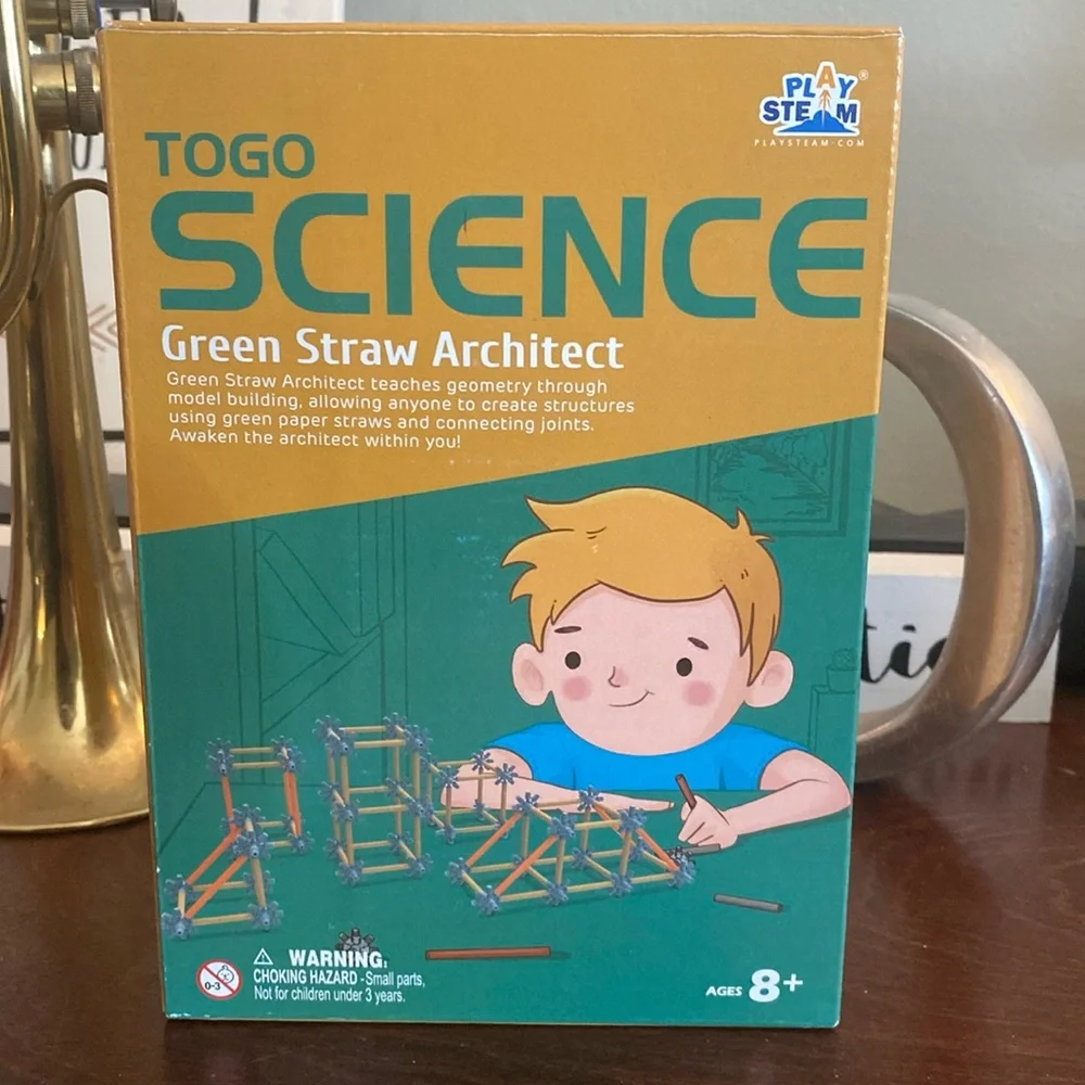 Playsteam Green Straw Architect- To Go Science- Building Set