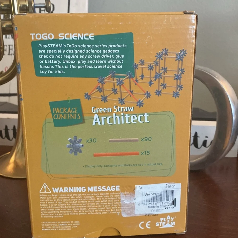Playsteam Green Straw Architect- To Go Science- Building Set