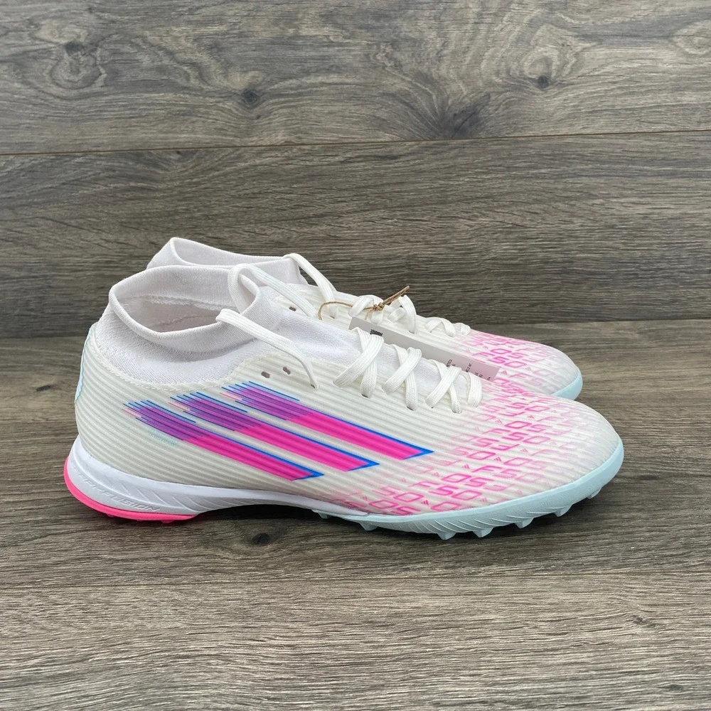 Adidas F50 Sparkfusion League Soccer Shoes Mens 7.5 White Pink Blue JR6926