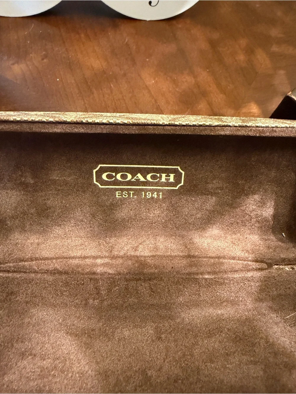 Coach protective embossed brown