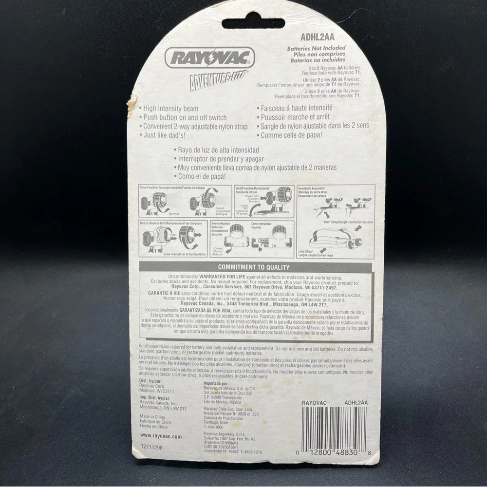 NEW Rayovac ADVENTURE-Lite KIDS Weatherproof Head Lite SEALED Rare