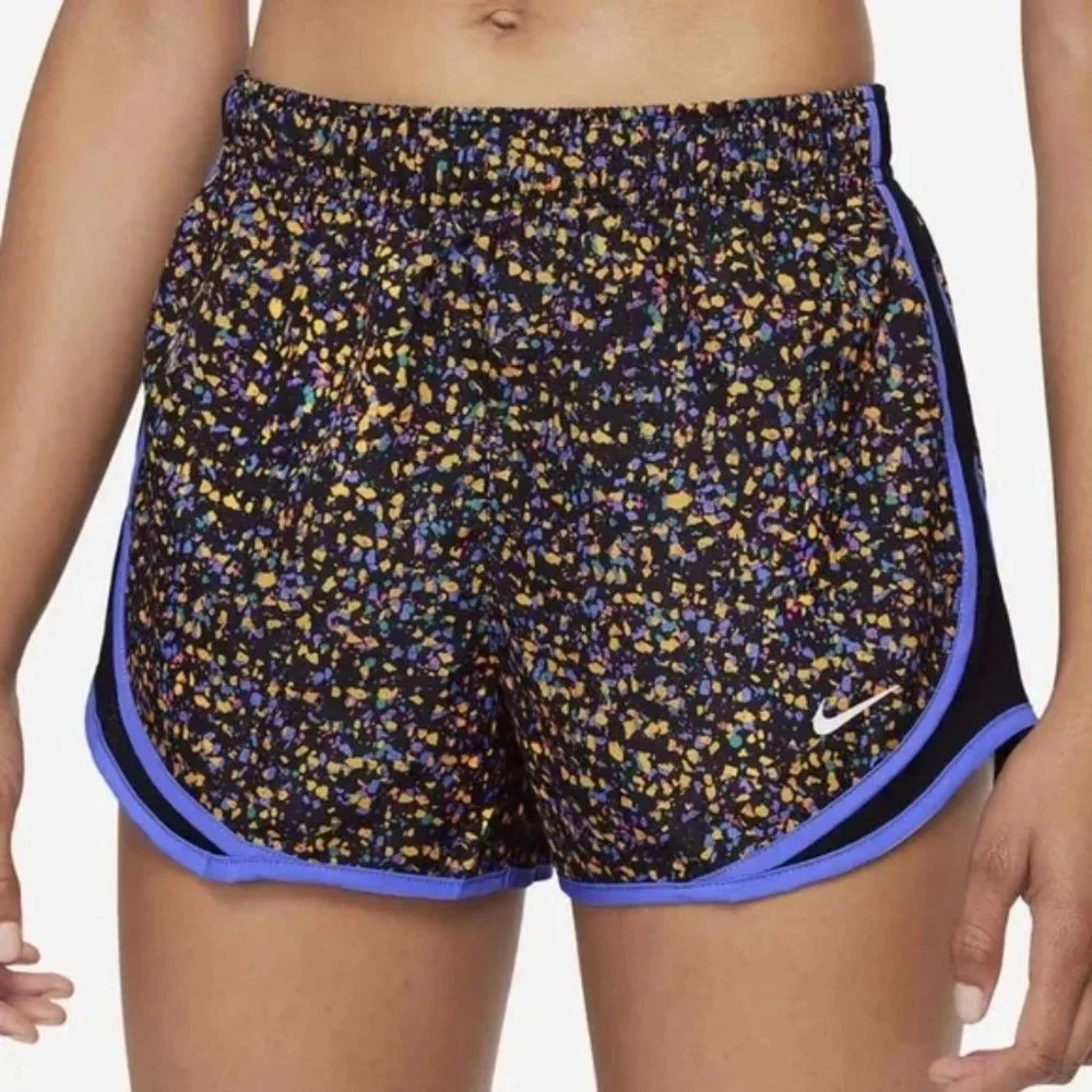NWOT Nike Dry Tempo Icon Clash Running Shorts Black/Multicolor