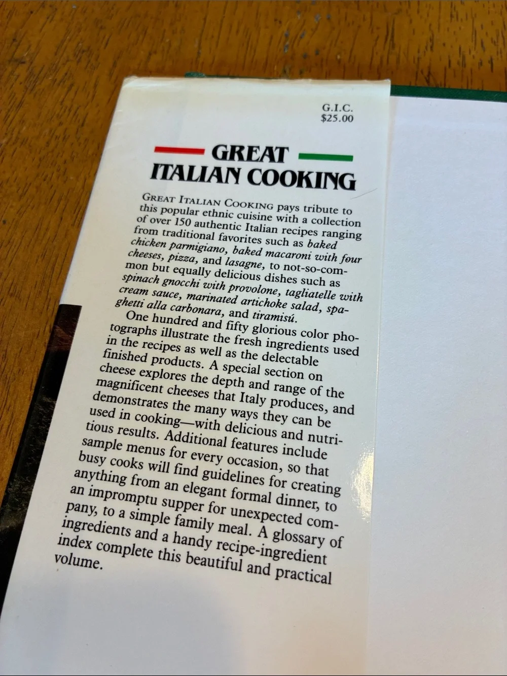Vintage cookbook titled