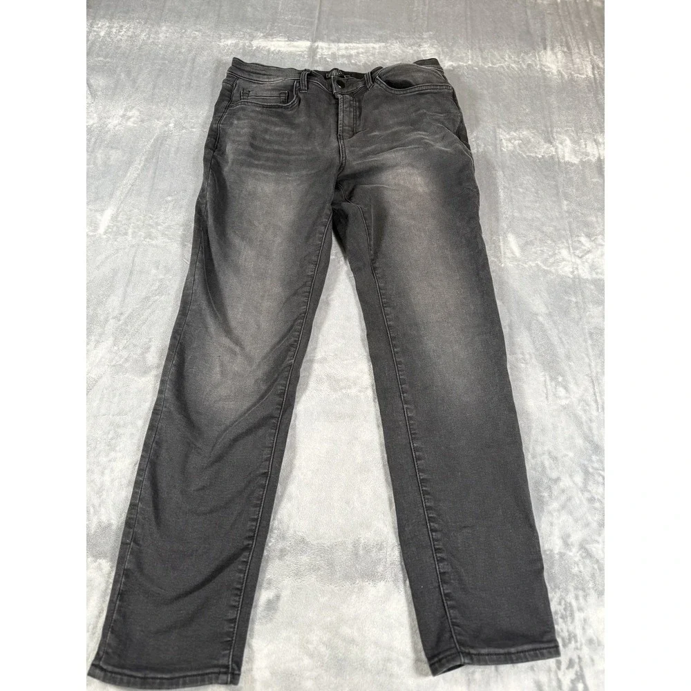 CALVILLE Men's Size L Large Dark Gray Wash Slim Tapered Stretch Jeans Pants