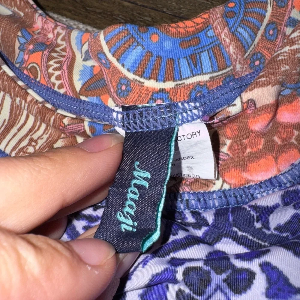 Maaji Girls’ Size 10 Long Sleeve Swim Top and Matching Reversible Bottoms Used