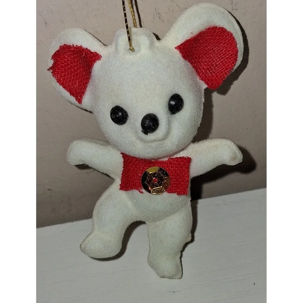 Unique Vintage adorable flocked