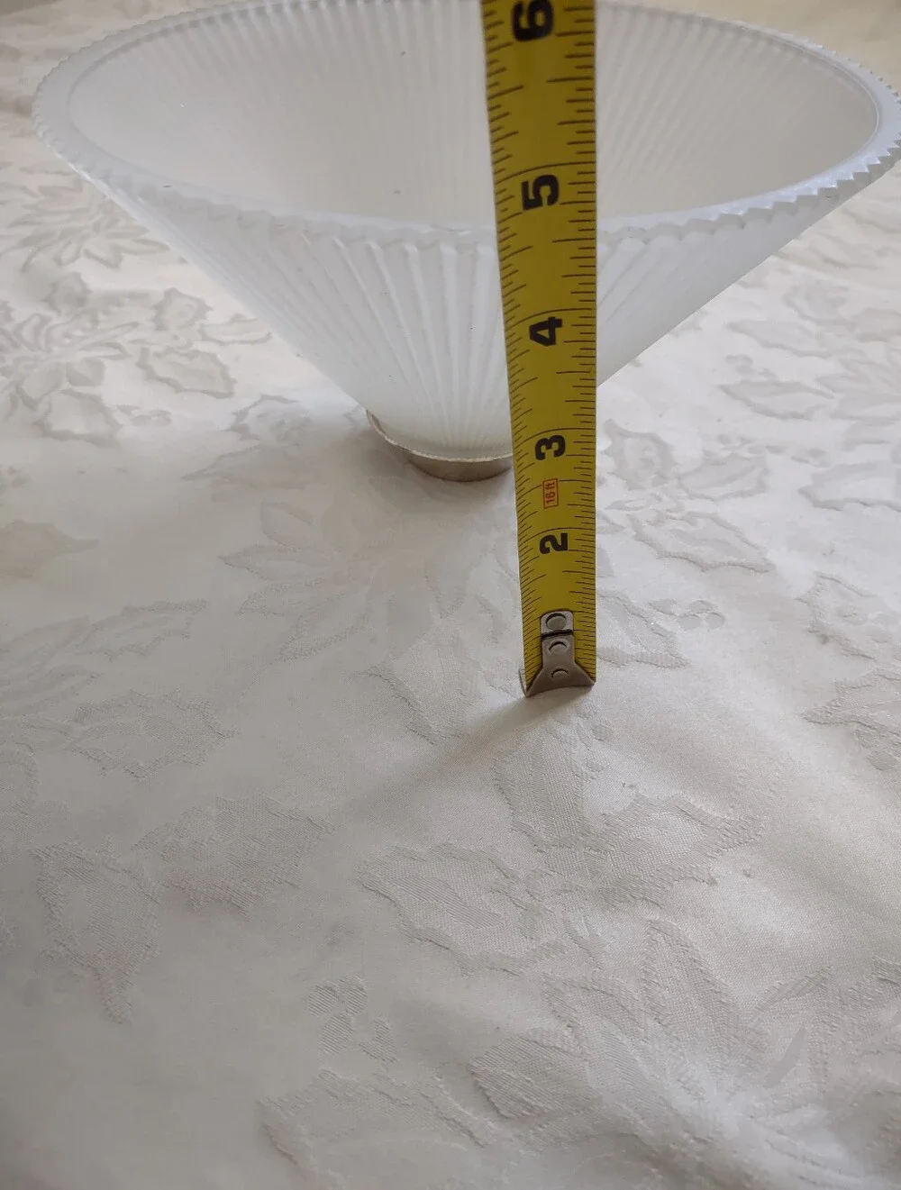 Vintage Partylite Frosted Tealight Tall Silver Metallic Lamp