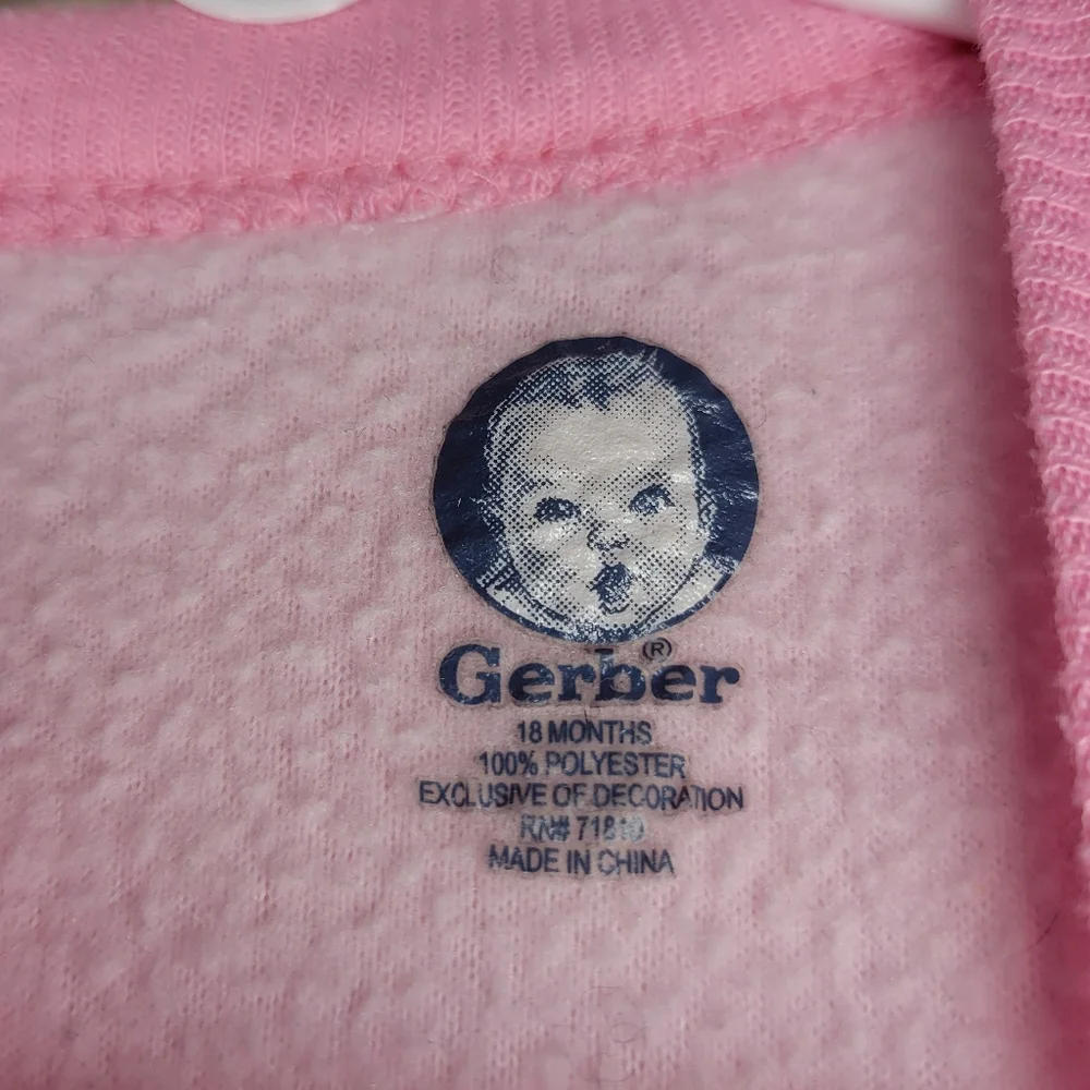 Gerber 18m fleece lined pink sleeper