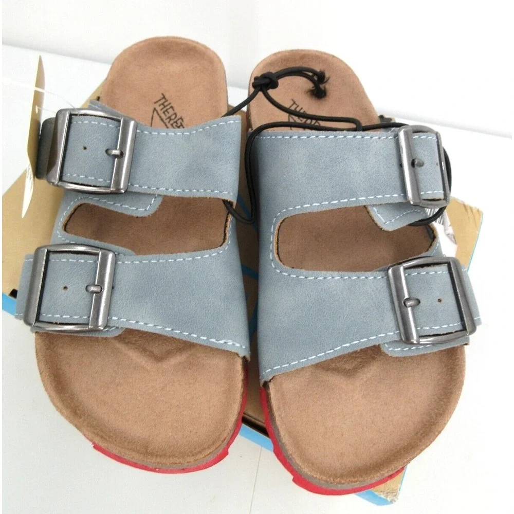 LITTLE‎ BOY'S / GIRL'S SIZE 12 THEREABOUTS NOYO FOOTBED SANDALS Blue Slides