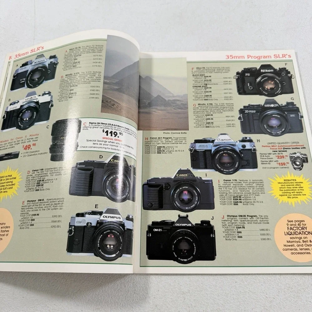 Vintage Ritz Blitz 1984 Holiday Edition Camera Catalog Nikon Canon Minolta