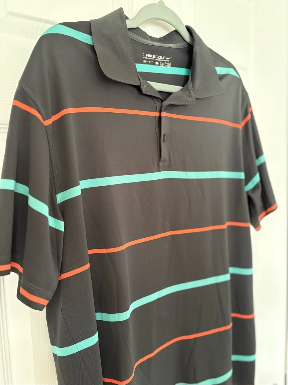 Nike Golf Dri-FIT Striped Performance Polo Shirt Men’s Large