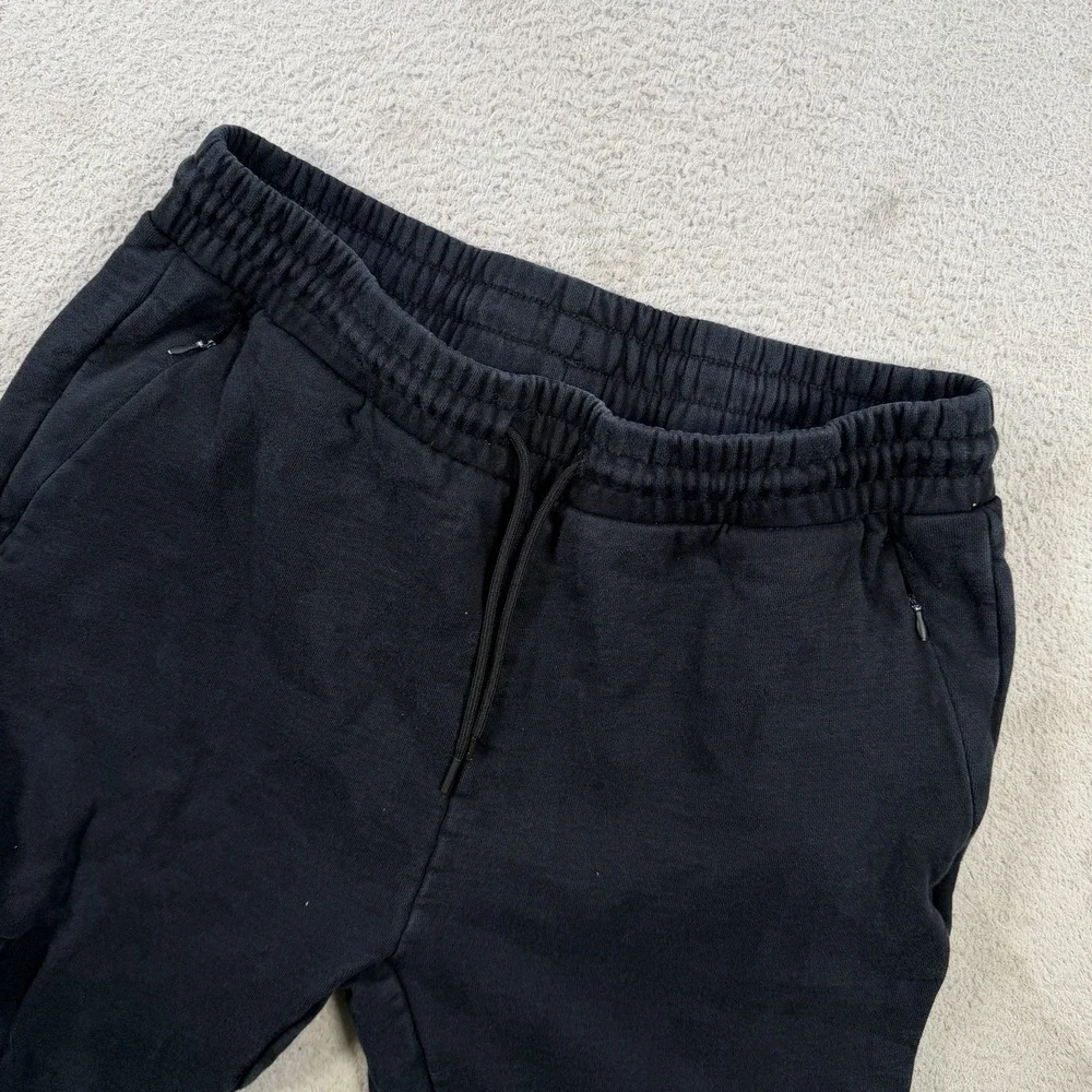 Gymshark Joggers Mens Large Black Cargo Gym Drawstring Stretch Fleece Sweatpants