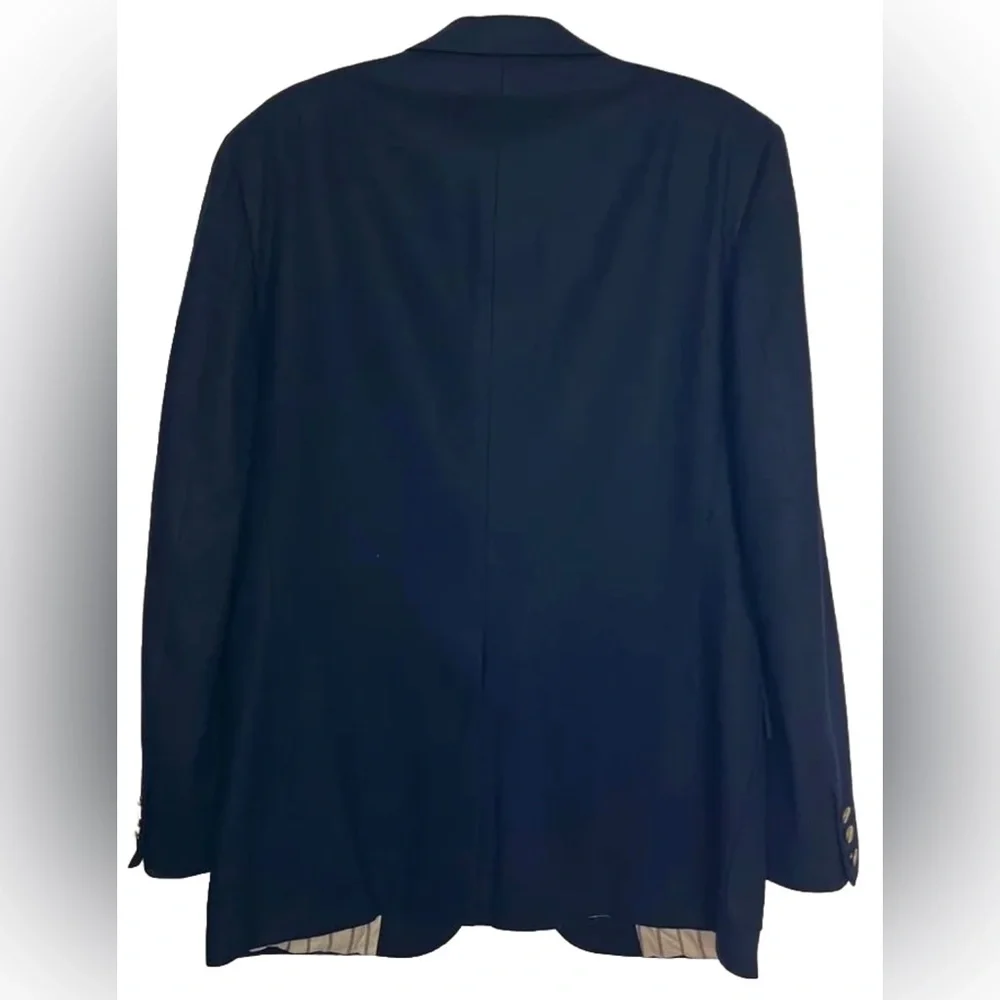 Kingsridge 100% PURE WOOL USA🇺🇸TAILORED 2 Button Blazer Shoulder‎ Pads LARGE