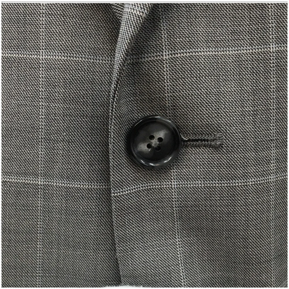 STAFFORD Men Wool Blazer Sport Coat Casual Jacket Size 52L Classic‎ Gray Suit