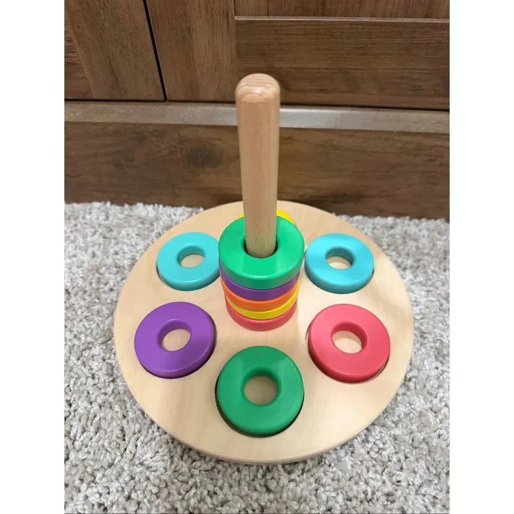 Lovevery Wooden Stacking Toy Rainbow Rings