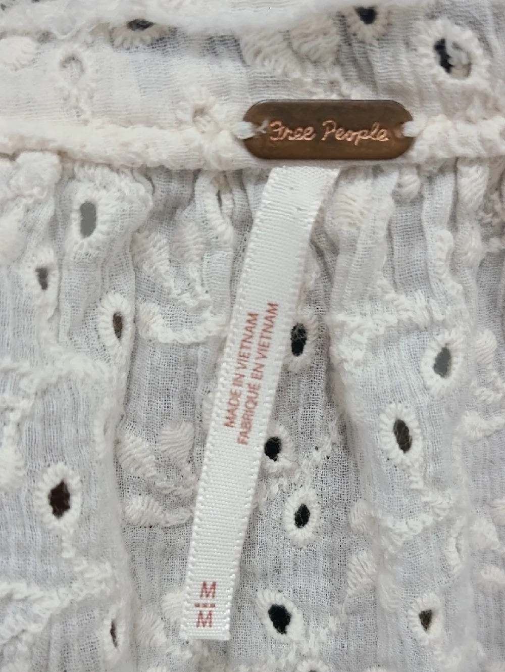 Free People cream eyelet