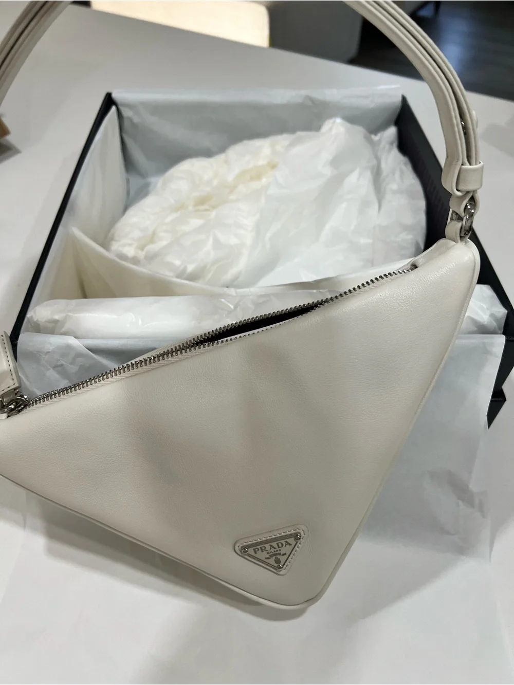 Prada sculptural triangular